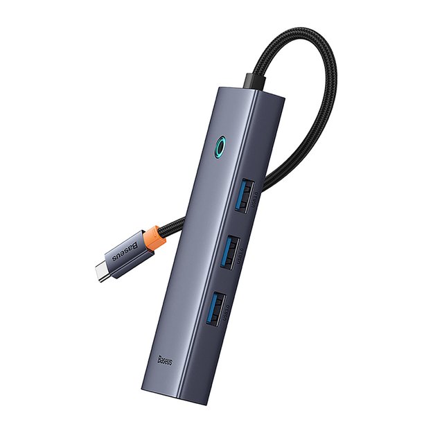 Baseus UltraJoy 4in1 USB-C Hub 3 x USB-A 3.0 + RJ45 - Gray 3