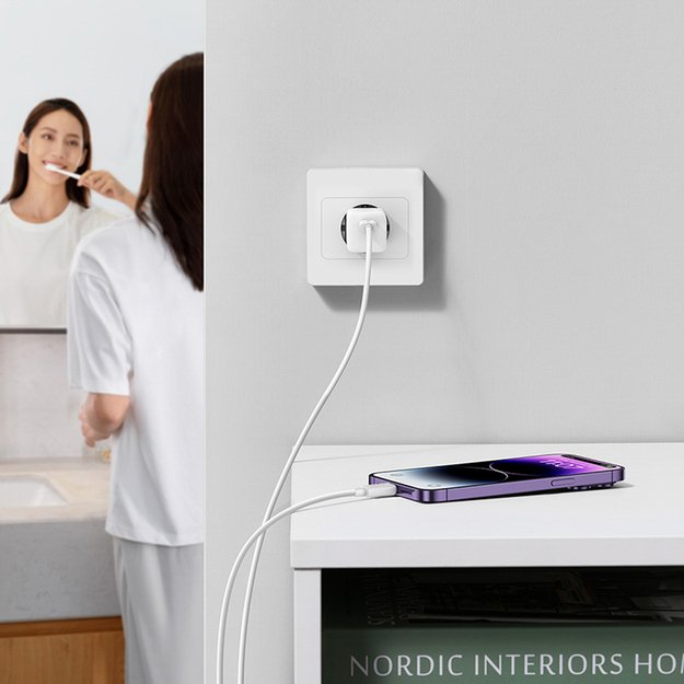 Baseus GaN5 30W USB-C Mini Wall Charger - White 9