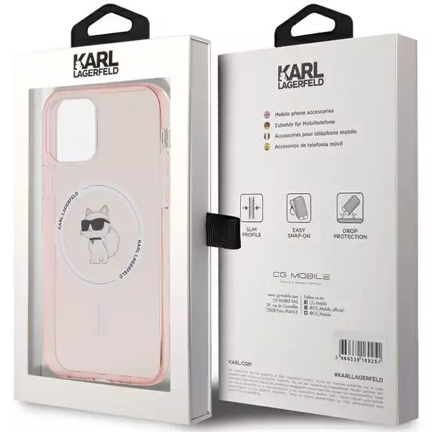Karl Lagerfeld IML Choupette MagSafe case for iPhone 12/12 Pro - pink 13