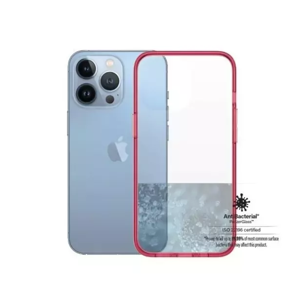 PanzerGlass ClearCase antibacterial Military Grade certified case for iPhone 13 Pro - transparent pink 2