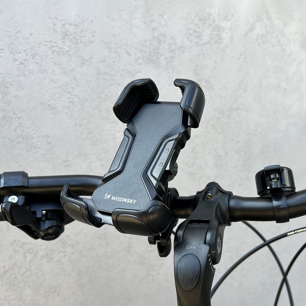 Wozinsky strong phone holder for bicycle, motorcycle, scooter handlebars, black (WBHBK6) 25