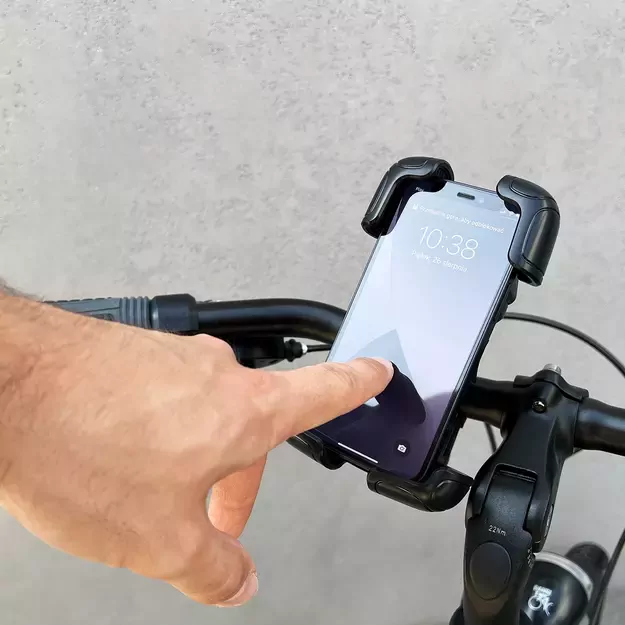 Wozinsky strong phone holder for bicycle, motorcycle, scooter handlebars, black (WBHBK6) 15