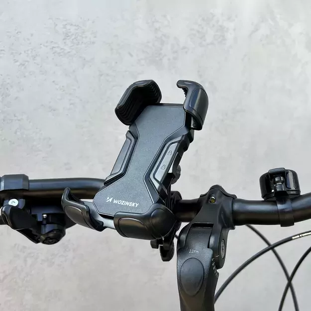 Wozinsky strong phone holder for bicycle, motorcycle, scooter handlebars, black (WBHBK6) 10