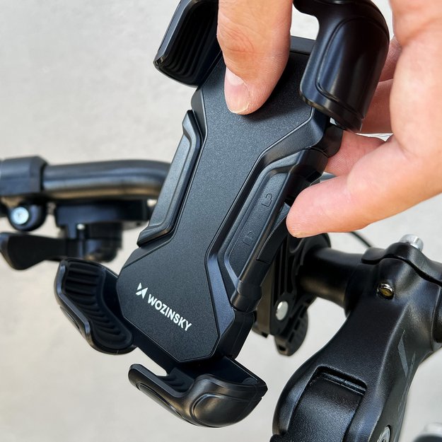 Wozinsky strong phone holder for bicycle, motorcycle, scooter handlebars, black (WBHBK6) 27