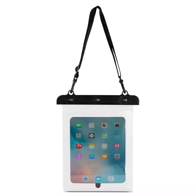 Waterproof PVC tablet case - white 5