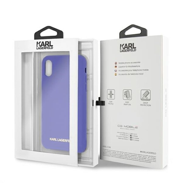Karl Lagerfeld Silicone iPhone X/Xs Case - Purple 6