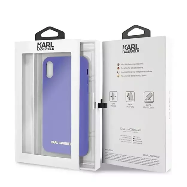 Karl Lagerfeld Silicone iPhone X/Xs Case - Purple 12