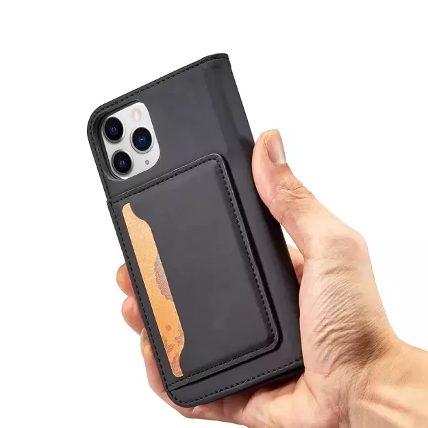 Magnet Card Case for iPhone 12 Pro Pouch Card Wallet Card Holder Black 11