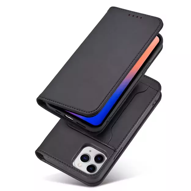 Magnet Card Case for iPhone 12 Pro Pouch Card Wallet Card Holder Black 2