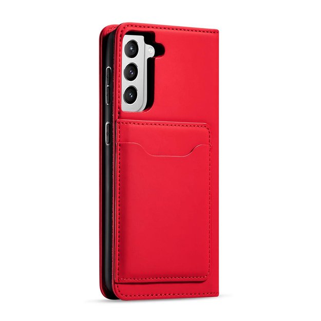 Magnet Card Case for Samsung Galaxy S22 + (S22 Plus) Pouch Wallet Card Holder Red 7