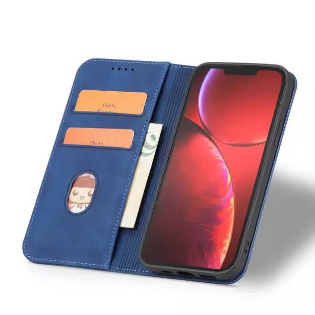 Magnet Fancy Case Case for iPhone 13 Pro Max Pouch Card Wallet Card Holder Blue 16