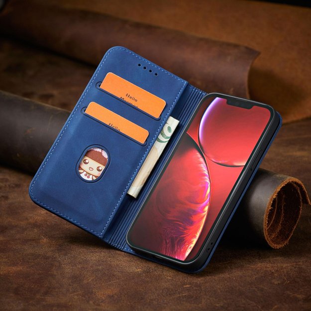Magnet Fancy Case Case for iPhone 13 Pro Max Pouch Card Wallet Card Holder Blue 10