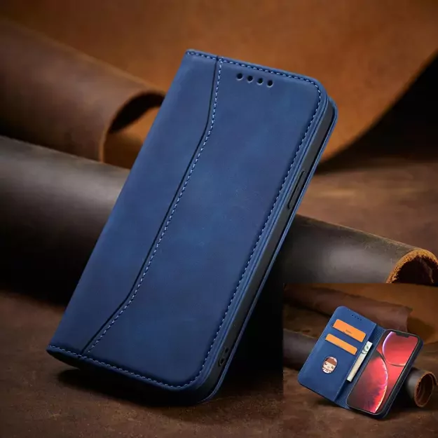 Magnet Fancy Case Case for iPhone 13 Pro Max Pouch Card Wallet Card Holder Blue 26