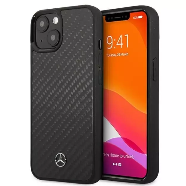 Mercedes MEHCP13SRCABK iPhone 13 mini 5,4  czarny/black carbon hardcase Dynamic Line