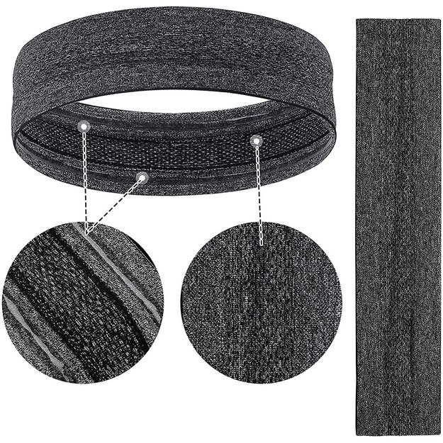 Elastic fabric headband for running fitness orange 2