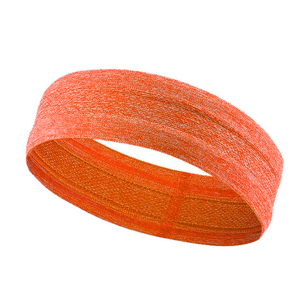Elastic fabric headband for running fitness orange 1