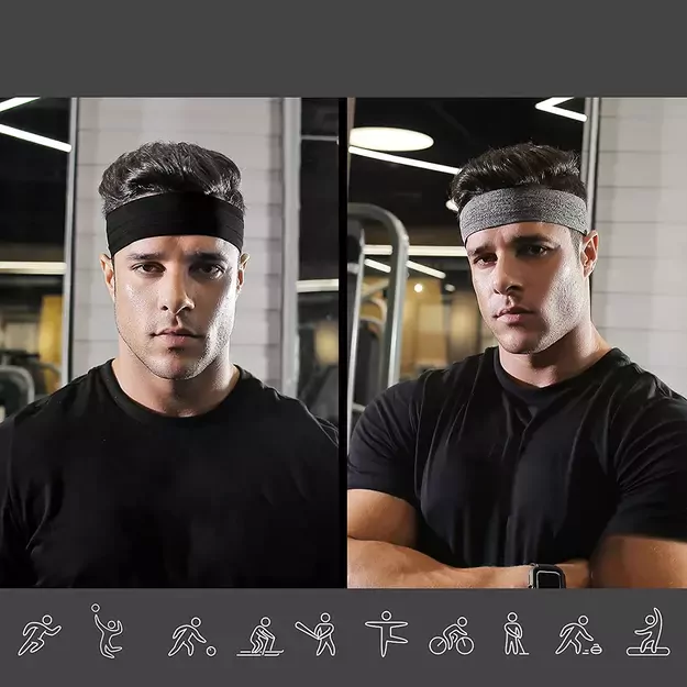 Elastic fabric headband for running fitness orange 20