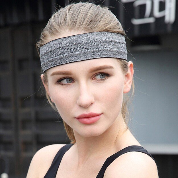 Elastic fabric headband for running fitness orange 11