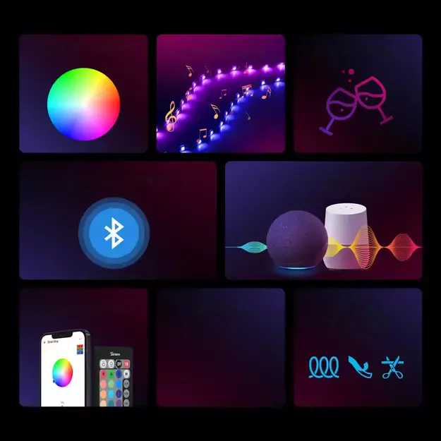 Sonoff L2-5M kit intelligent waterproof LED strip 5m RGB remote control Wi-Fi power supply 25
