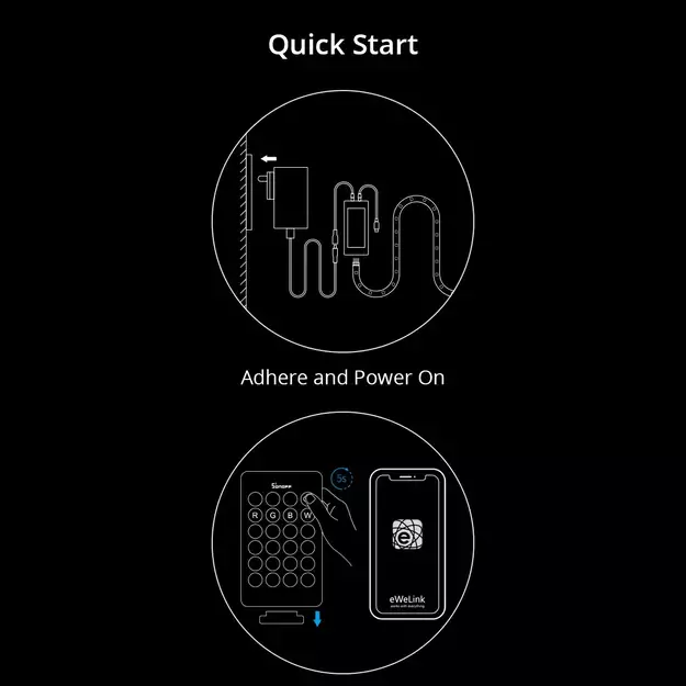 Sonoff L2-5M kit intelligent waterproof LED strip 5m RGB remote control Wi-Fi power supply 23