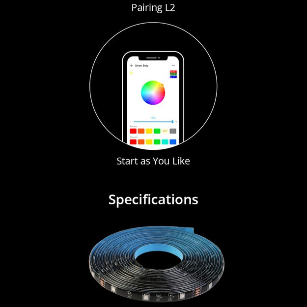 Sonoff L2-5M kit intelligent waterproof LED strip 5m RGB remote control Wi-Fi power supply 14