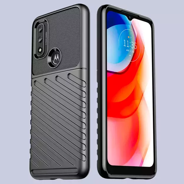 Thunder Case flexible armored cover for Motorola Moto G Play 2022 black 5