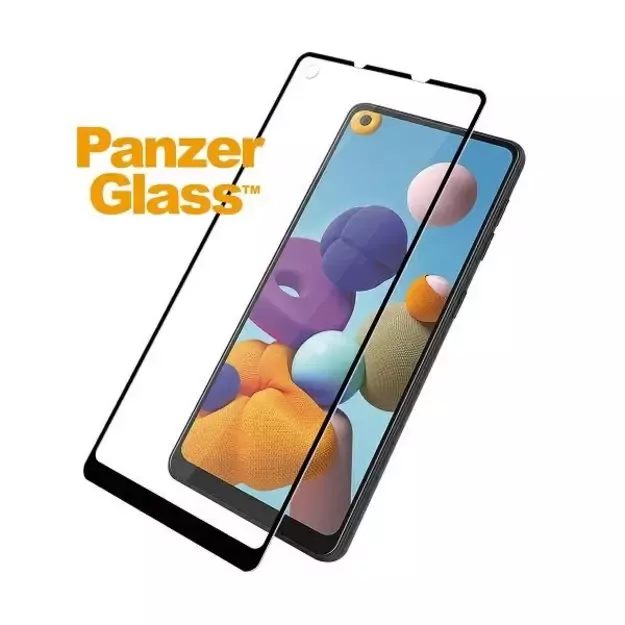 PanzerGlass E2E Regular tempered glass for Samsung Galaxy A21 - with black frame 1