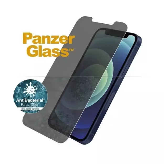 PanzerGlass Standard Super+ antibacterial privatizing tempered glass for iPhone 12 mini 1