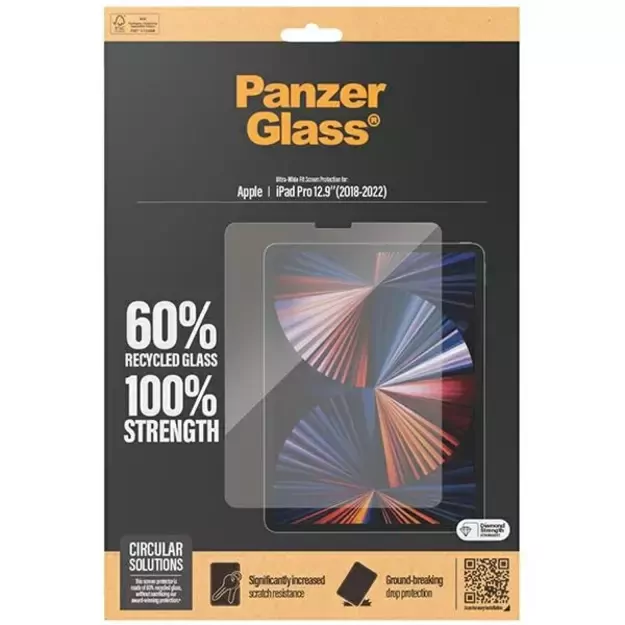 PanzerGlass Ultra-Wide Fit tempered glass for iPad Pro 12.9&quot  2018-2022 3