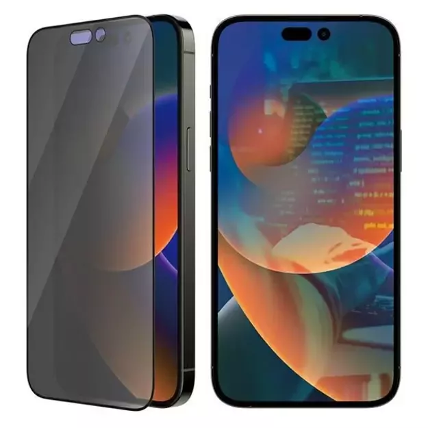 PanzerGlass Ultra-Wide Fit Tempered Glass Antibacterial Privacy with Positioner for iPhone 14 Pro Max 3