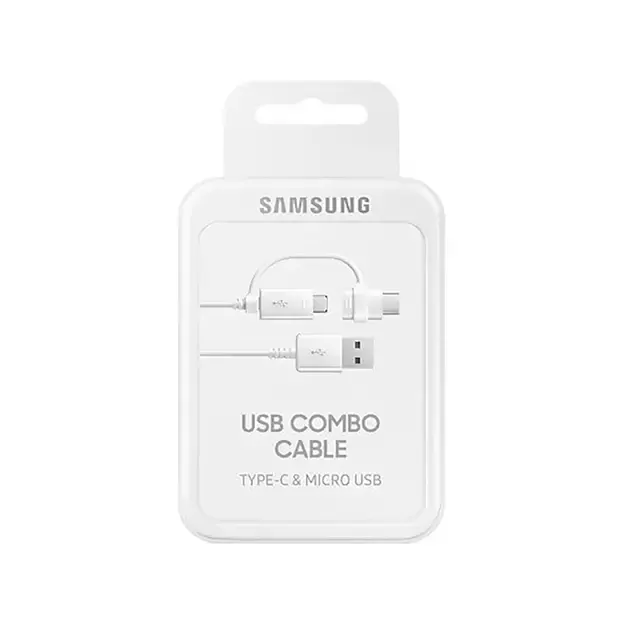 Samsung Combo EP-DG930DWEGWW Cable USB-A / micro USB - USB-C 1.5m - white 3