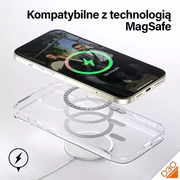 PanzerGlass HardCase with MagSafe with D3O and Military Grade Certified for iPhone 15 Plus / 14 Plus - Transparent 10