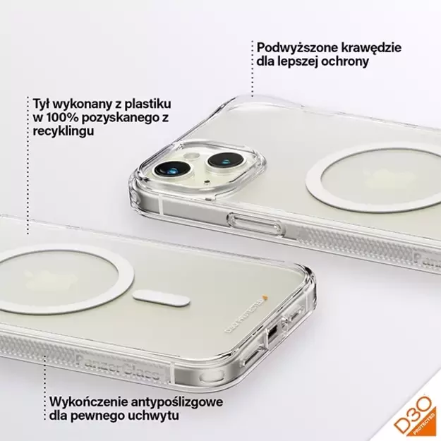 PanzerGlass HardCase with MagSafe with D3O and Military Grade Certified for iPhone 15 Plus / 14 Plus - Transparent 11