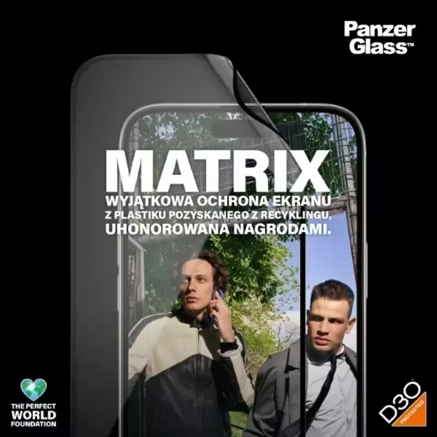 PanzerGlass Matrix Ultra-Wide-Fit hybrid glass for iPhone 15 Plus with positioner 9
