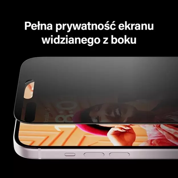 PanzerGlass Ultra-Wide Fit Privacy Tempered Glass with Positioner for iPhone 15 Pro 15