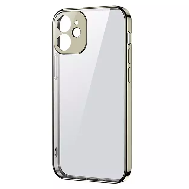 Joyroom New Beauty Series ultra thin case with electroplated frame for iPhone 12 Pro Max golden (JR-BP744)