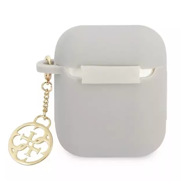 Guess GUA2LSC4EG AirPods cover grey/grey Silicone Charm 4G Collection 1