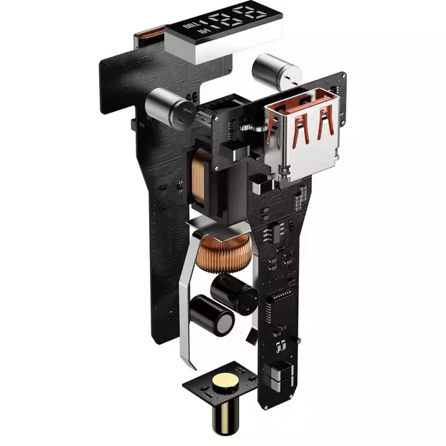Baseus Superme szybka ładowarka samochodowa USB / USB Typ C 100W PPS Quick Charge Power Delivery czarny (CCZX-01) 6