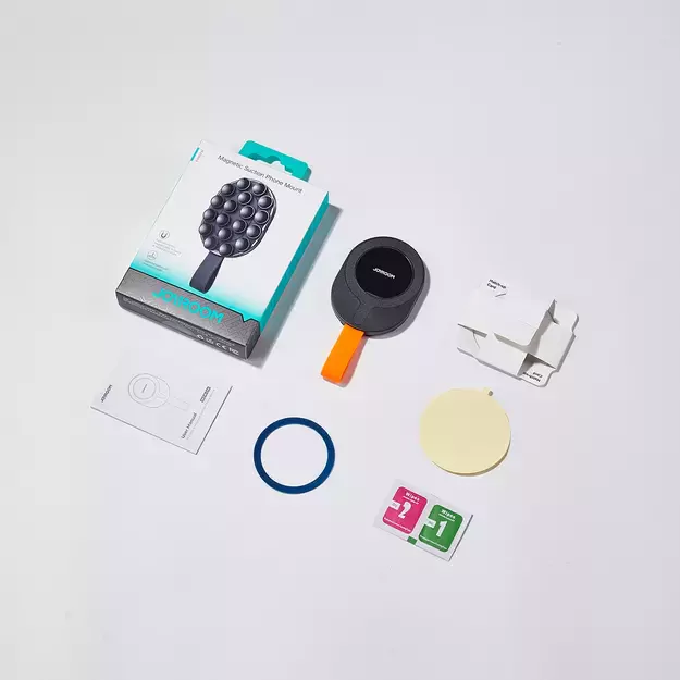Joyroom JR-ZS393-S magnetic holder with suction cups for 4.7-7  phone - black and orange 7