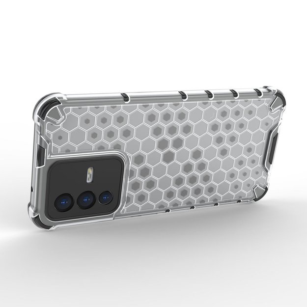 Honeycomb case armored cover with a gel frame for Vivo V23 5G transparent 15