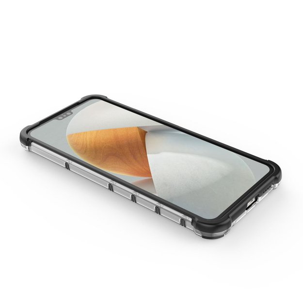 Honeycomb case armored cover with a gel frame for Vivo V23 5G transparent 31