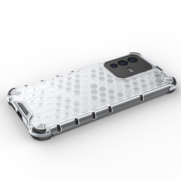 Honeycomb case armored cover with a gel frame for Vivo V23 5G transparent 19