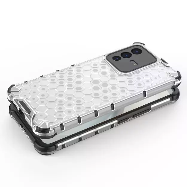 Honeycomb case armored cover with a gel frame for Vivo V23 5G transparent 20