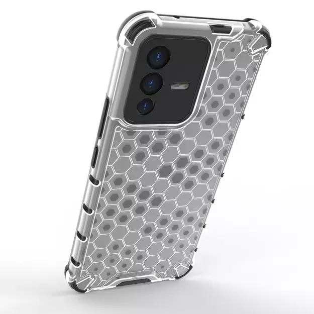 Honeycomb case armored cover with a gel frame for Vivo V23 5G transparent 8