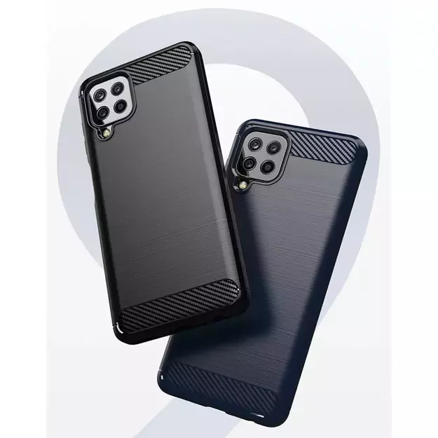 Carbon Case Flexible Cover TPU Case for Samsung Galaxy A22 4G black 12