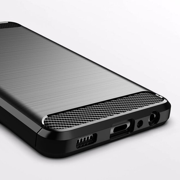 Carbon Case Flexible Cover TPU Case for Samsung Galaxy A22 4G black 8