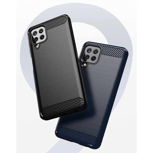Carbon Case Flexible Cover TPU Case for Samsung Galaxy A22 4G black 1