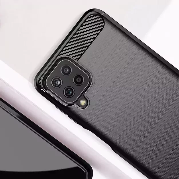 Carbon Case Flexible Cover TPU Case for Samsung Galaxy A22 4G black 15