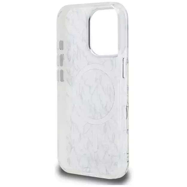 Karl Lagerfeld IML Karl Script Pattern MagSafe Case for iPhone 16 Pro - White 6