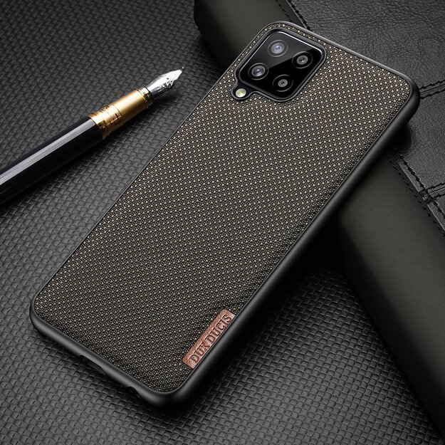 Dux Ducis Fino case covered with nylon material for Samsung Galaxy A22 4G green 34